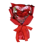 Heart Dome Rose Led Light-Up Bouquet - Red 